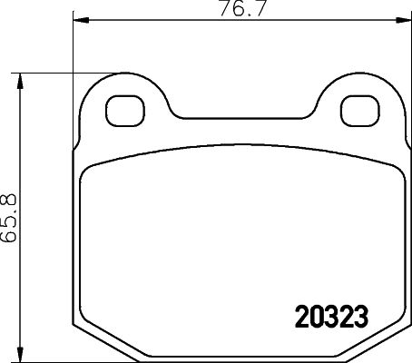 Комплект гальмівних накладок, дискове гальмо HELLA 8DB 355 009-061