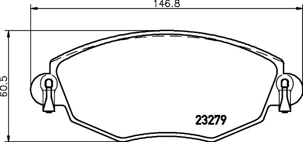 Stabdžių trinkelių rinkinys, diskinis stabdys HELLA 8DB 355 009-071
