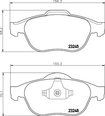 Комплект гальмівних накладок, дискове гальмо HELLA 8DB 355 009-111