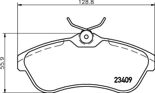 Комплект гальмівних накладок, дискове гальмо HELLA 8DB 355 009-321