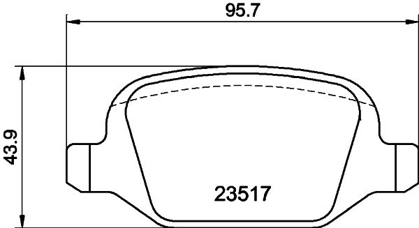 Stabdžių trinkelių rinkinys, diskinis stabdys HELLA 8DB 355 009-361