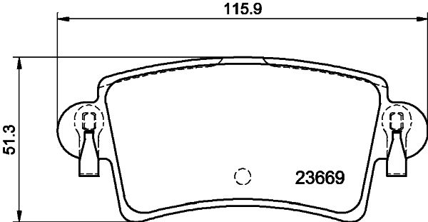 Комплект гальмівних накладок, дискове гальмо HELLA 8DB 355 009-421