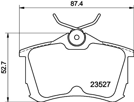 Brake Pad Set, disc brake HELLA 8DB 355 009-511