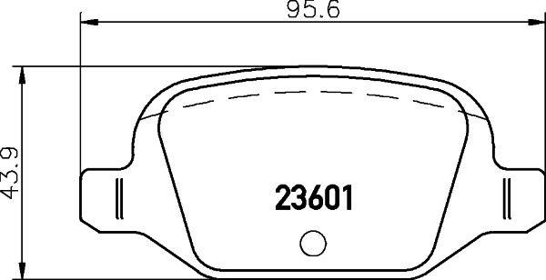 Комплект гальмівних накладок, дискове гальмо HELLA 8DB 355 009-551