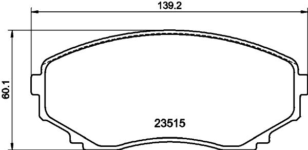 Комплект гальмівних накладок, дискове гальмо HELLA 8DB 355 009-641