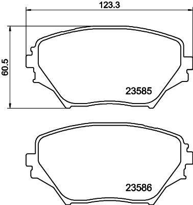 Brake Pad Set, disc brake HELLA 8DB 355 009-741