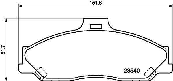 Комплект гальмівних накладок, дискове гальмо HELLA 8DB 355 009-751