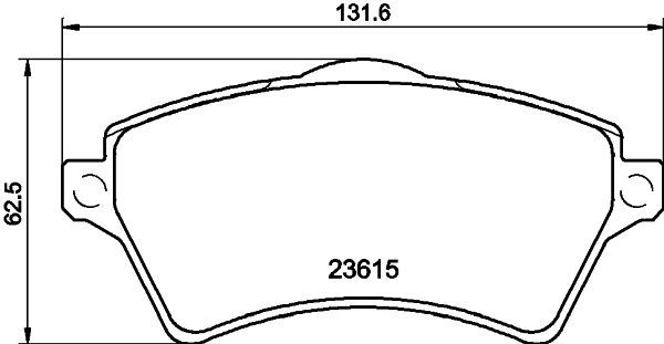 Комплект гальмівних накладок, дискове гальмо HELLA 8DB 355 009-761