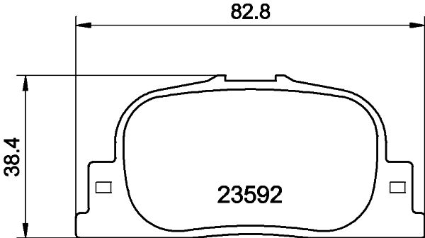 Комплект гальмівних накладок, дискове гальмо HELLA 8DB 355 010-001