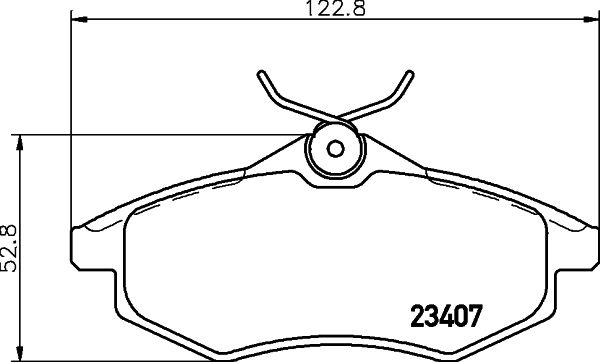 Комплект гальмівних накладок, дискове гальмо HELLA 8DB 355 010-161