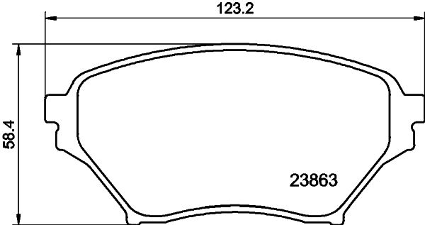 Комплект гальмівних накладок, дискове гальмо HELLA 8DB 355 010-261