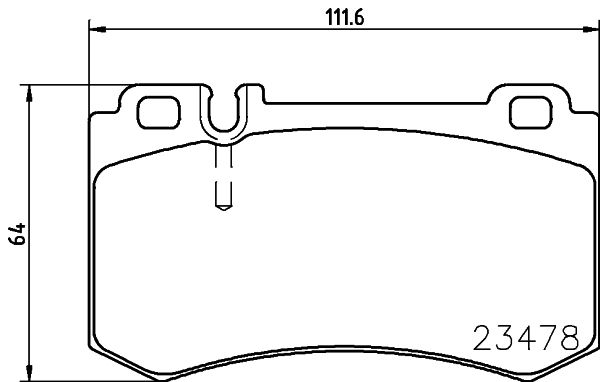 Комплект гальмівних накладок, дискове гальмо HELLA 8DB 355 010-291