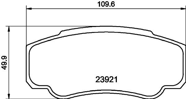 Stabdžių trinkelių rinkinys, diskinis stabdys HELLA 8DB 355 010-411