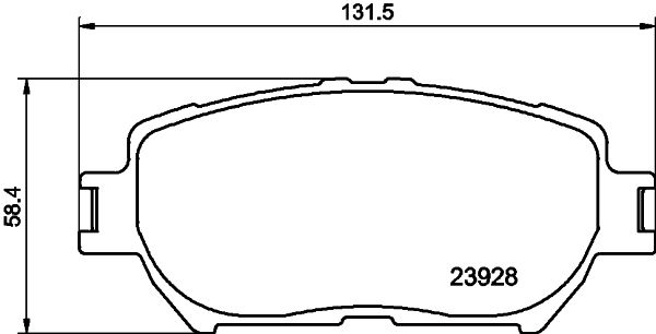 Brake Pad Set, disc brake HELLA 8DB 355 010-431