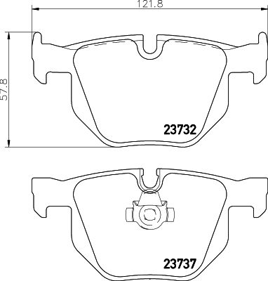 Brake Pad Set, disc brake HELLA 8DB 355 010-471