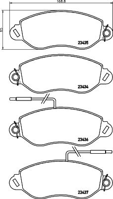 Комплект гальмівних накладок, дискове гальмо HELLA 8DB 355 010-531