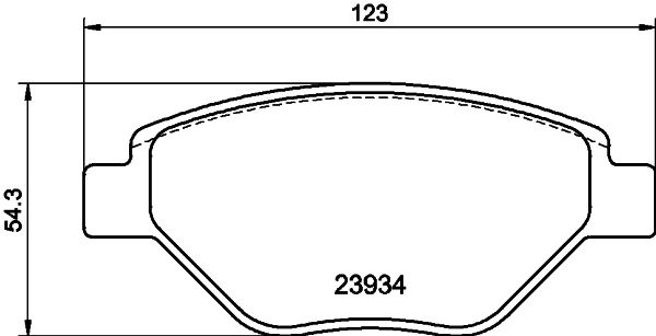 Комплект гальмівних накладок, дискове гальмо HELLA 8DB 355 010-551