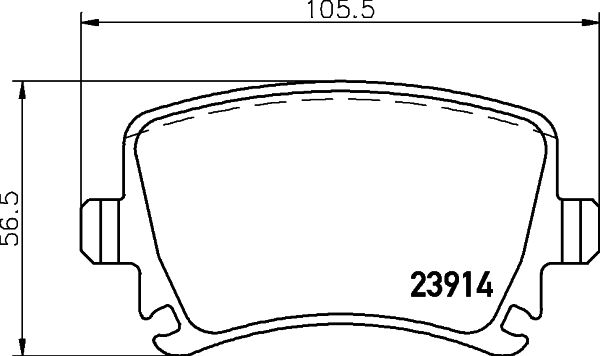 Комплект гальмівних накладок, дискове гальмо HELLA 8DB 355 010-601