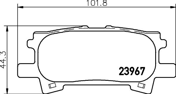 Комплект гальмівних накладок, дискове гальмо HELLA 8DB 355 010-621