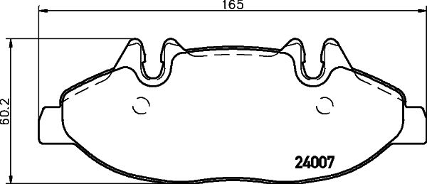 Комплект гальмівних накладок, дискове гальмо HELLA 8DB 355 010-651