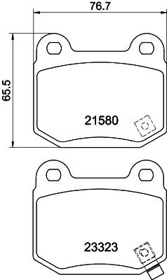 Stabdžių trinkelių rinkinys, diskinis stabdys HELLA 8DB 355 010-691