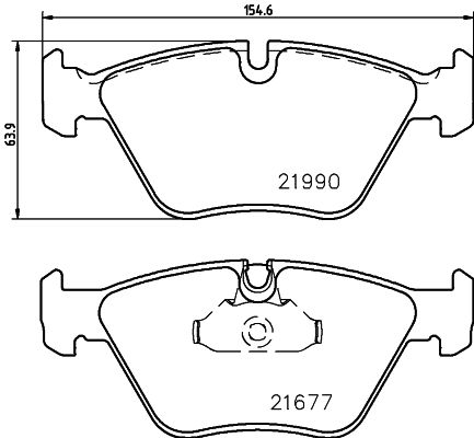 Комплект гальмівних накладок, дискове гальмо HELLA 8DB 355 010-711