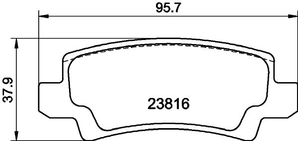 Комплект гальмівних накладок, дискове гальмо HELLA 8DB 355 010-841