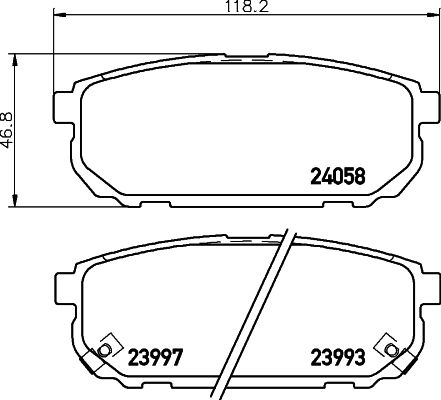 Brake Pad Set, disc brake HELLA 8DB 355 010-871