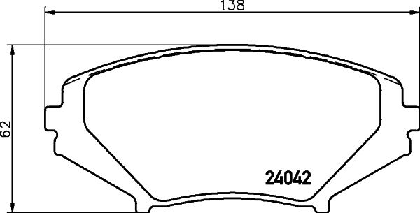 Комплект гальмівних накладок, дискове гальмо HELLA 8DB 355 010-881