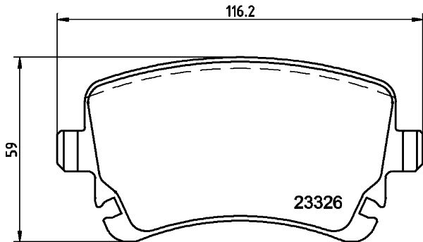 Brake Pad Set, disc brake HELLA 8DB 355 010-971