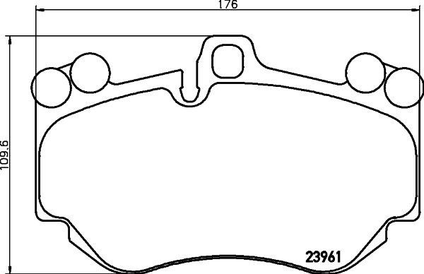 Brake Pad Set, disc brake HELLA 8DB 355 011-011