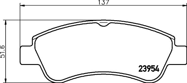 Комплект гальмівних накладок, дискове гальмо HELLA 8DB 355 011-071