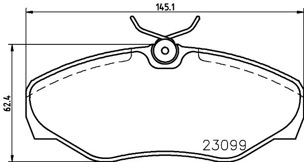 Stabdžių trinkelių rinkinys, diskinis stabdys HELLA 8DB 355 011-091