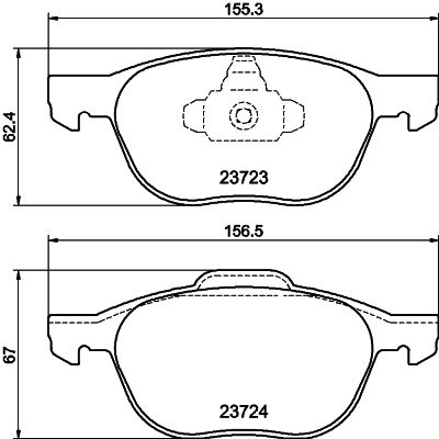 Комплект гальмівних накладок, дискове гальмо HELLA 8DB 355 011-191