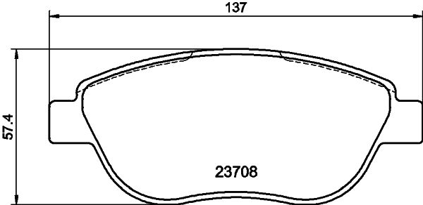 Комплект гальмівних накладок, дискове гальмо HELLA 8DB 355 011-331