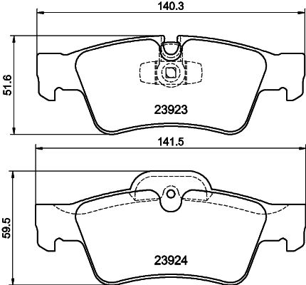 Комплект гальмівних накладок, дискове гальмо HELLA 8DB 355 011-421