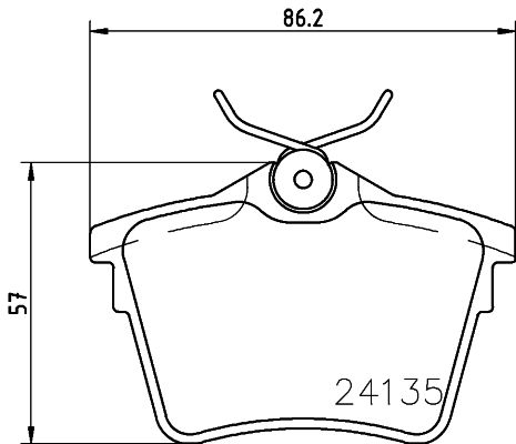 Комплект гальмівних накладок, дискове гальмо HELLA 8DB 355 011-501