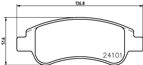 Комплект гальмівних накладок, дискове гальмо HELLA 8DB 355 011-521