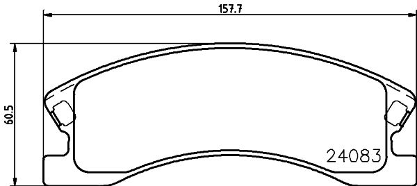 Комплект гальмівних накладок, дискове гальмо HELLA 8DB 355 011-541