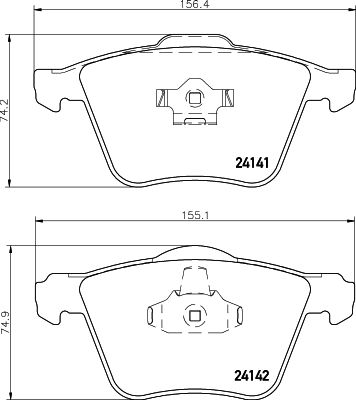 Комплект гальмівних накладок, дискове гальмо HELLA 8DB 355 011-721