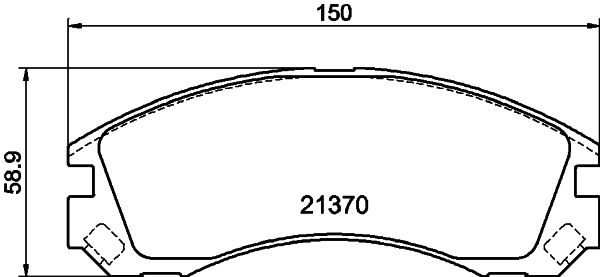 Комплект гальмівних накладок, дискове гальмо HELLA 8DB 355 011-751