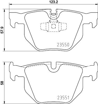 Комплект гальмівних накладок, дискове гальмо HELLA 8DB 355 011-801