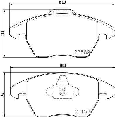 Комплект гальмівних накладок, дискове гальмо HELLA 8DB 355 011-811