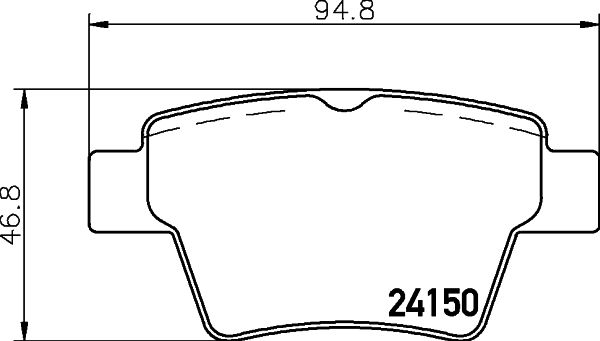 Комплект гальмівних накладок, дискове гальмо HELLA 8DB 355 011-821