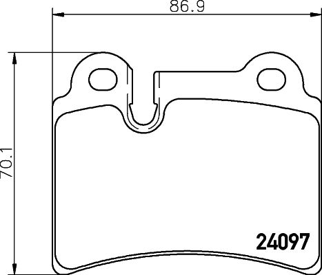 Комплект гальмівних накладок, дискове гальмо HELLA 8DB 355 011-861