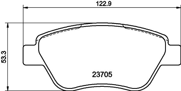 Комплект гальмівних накладок, дискове гальмо HELLA 8DB 355 011-871