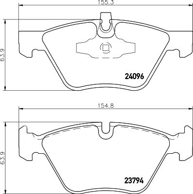 Комплект гальмівних накладок, дискове гальмо HELLA 8DB 355 011-941