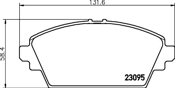 Комплект гальмівних накладок, дискове гальмо HELLA 8DB 355 011-951