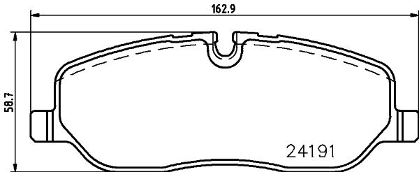 Комплект гальмівних накладок, дискове гальмо HELLA 8DB 355 011-971