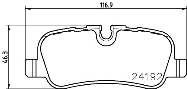 Комплект гальмівних накладок, дискове гальмо HELLA 8DB 355 011-981